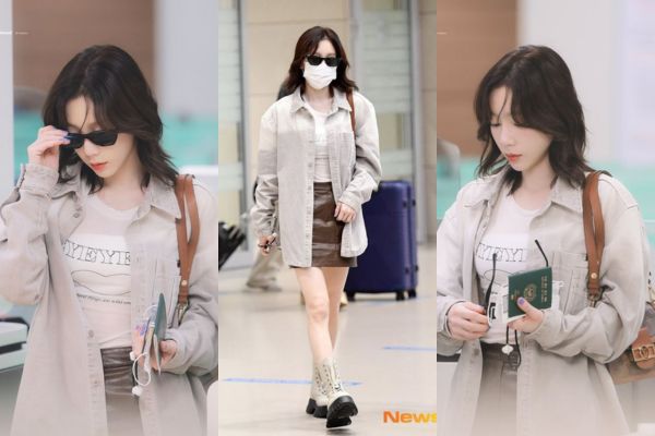 taeyeon airport fashion