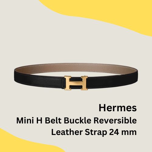 Hermes Mini H Belt Buckle & Reversible Leather Strap 24 mm